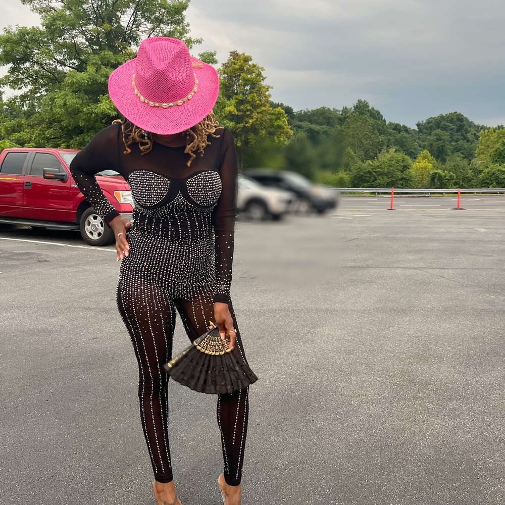 Black and Silver Women's Jumpsuit